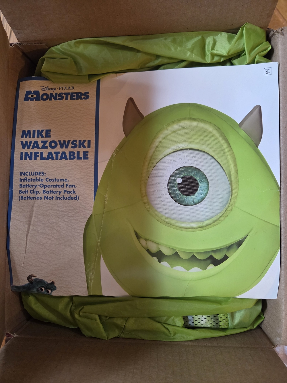 Mike Wazowski Inflatable Kids Costume - Green